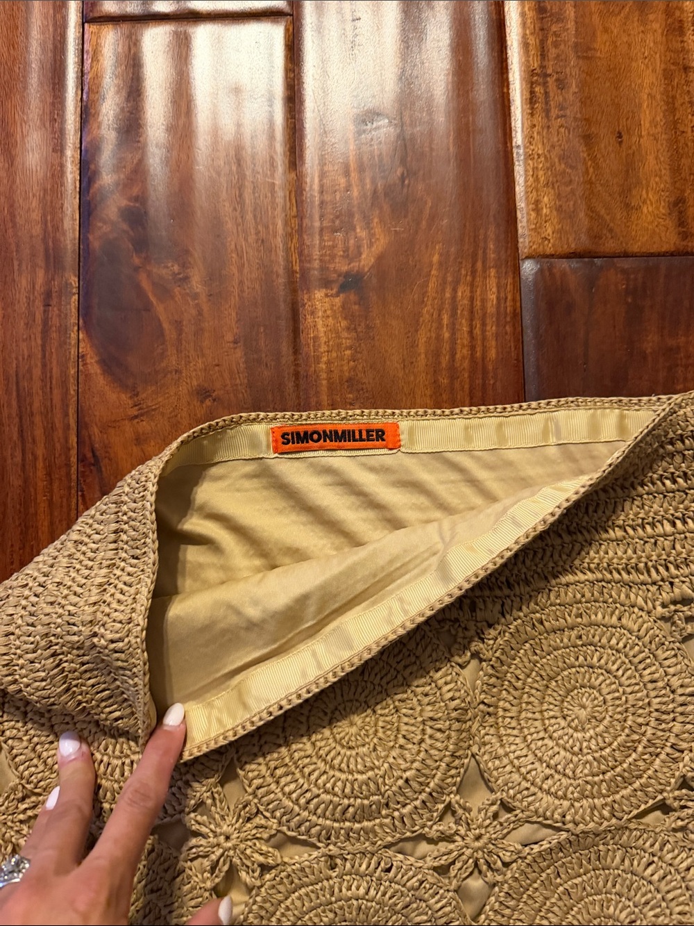 Simon Miller Beep Beep Crochet Mini Skirt in Natural - Picture 4 of 5